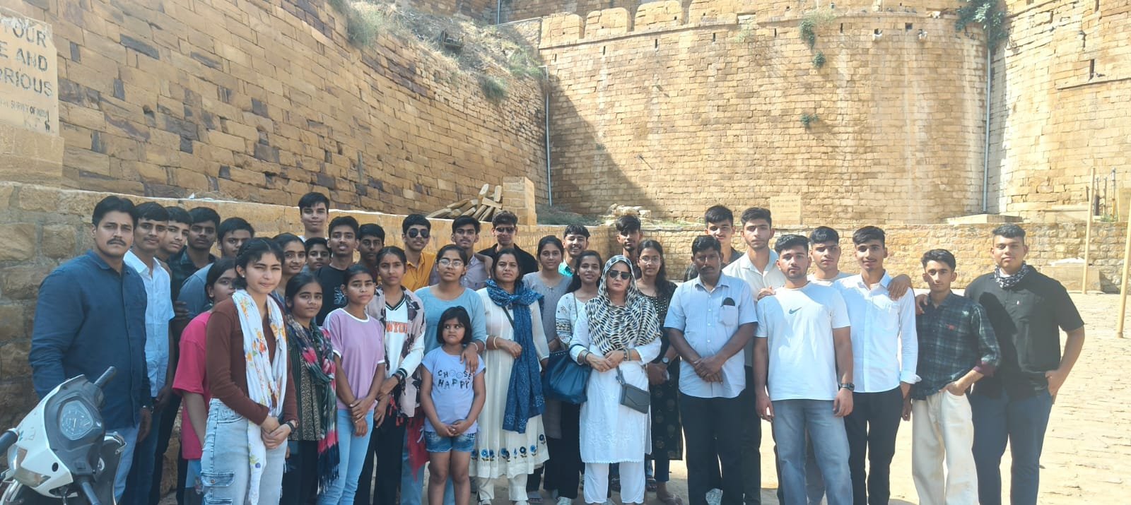 Students and staff during outing